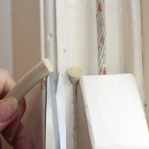 Gapseal fitted into a sash window gap