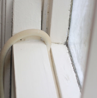 Gapseal fitted into a sash window
